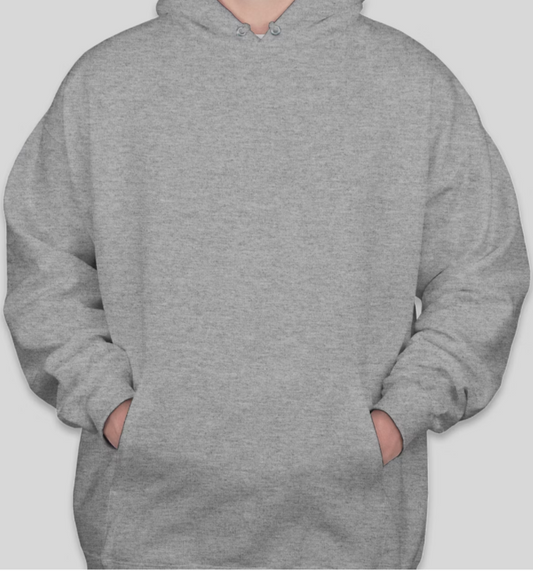 Grey Melange Pullover Hoodie